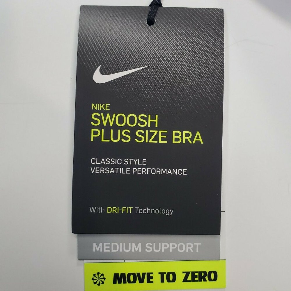 Nike Swoosh Clash Bra Women's Plus Size Dri-Fit Running Training Pink DB4687-665 - Picture 6 of 11